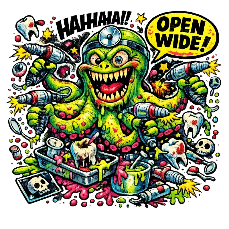 Crazy Horror Cartoon Style Art Tshirts