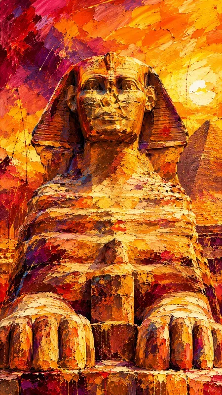Vibrant Abstract Statue Fine Art