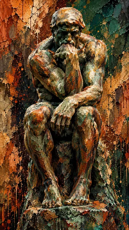 Vibrant Abstract Statue Fine Art