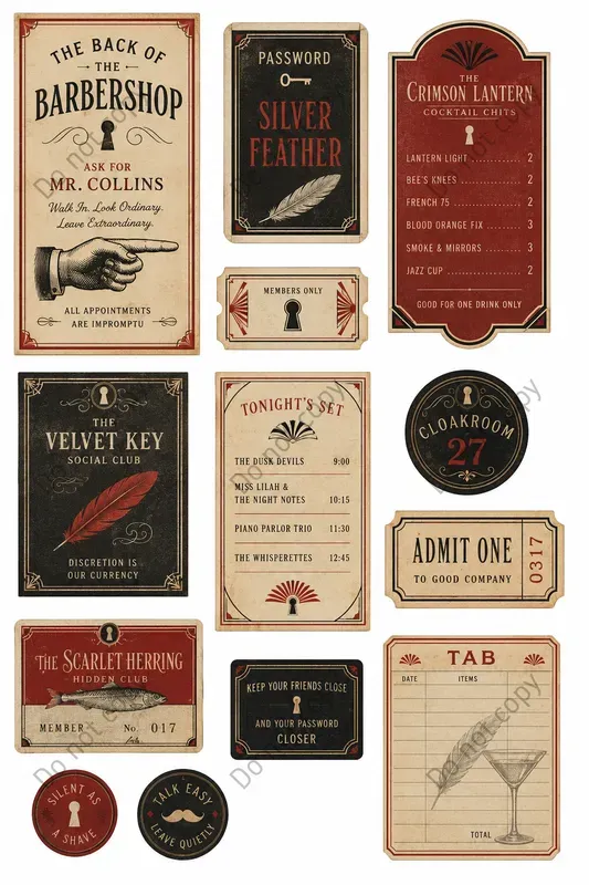 Speakeasy Jazz Club Ephemera