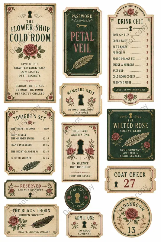 Speakeasy Jazz Club Ephemera