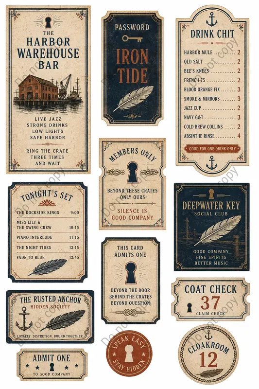 Speakeasy Jazz Club Ephemera