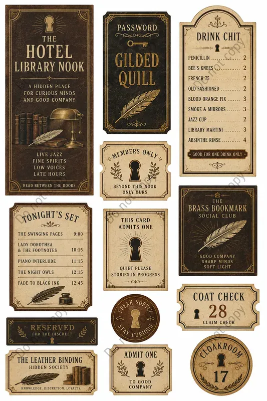 Speakeasy Jazz Club Ephemera