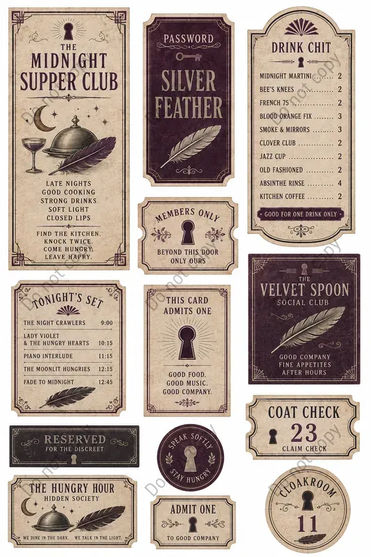 Speakeasy Jazz Club Ephemera