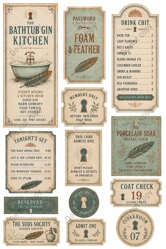 Speakeasy Jazz Club Ephemera