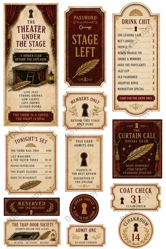 Speakeasy Jazz Club Ephemera
