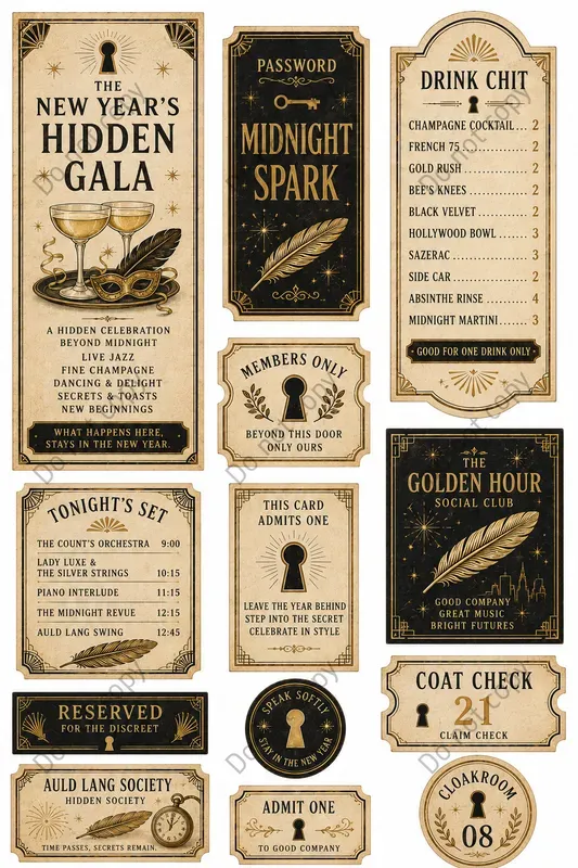 Speakeasy Jazz Club Ephemera
