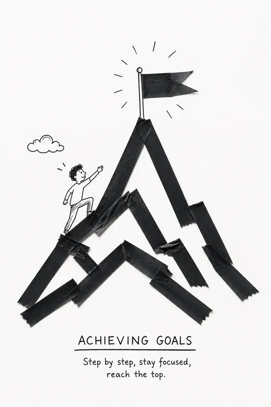 Conceptual Tape Art Illustrations