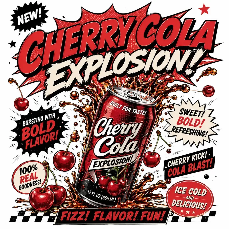 Retro Popart Soda Poster Packs