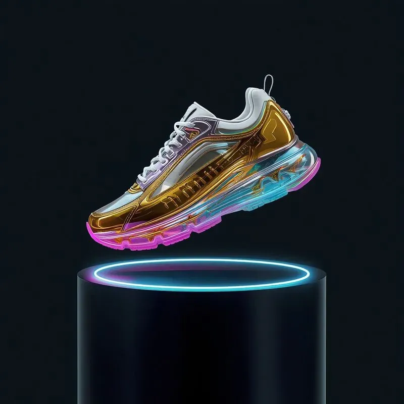 3D Floating Cyberpunk Sneakers