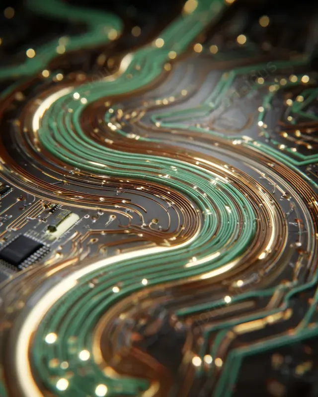 Art Nouveau Circuit Tech Wallpapers