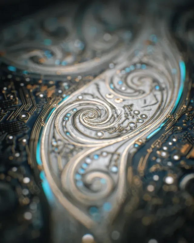 Art Nouveau Circuit Tech Wallpapers