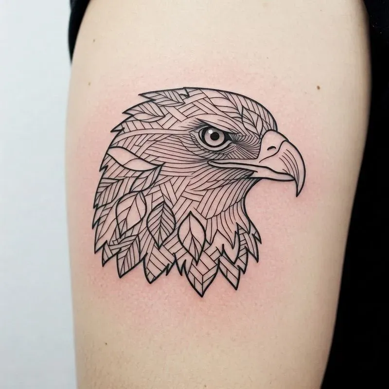 Geometric Line Tattoo Art