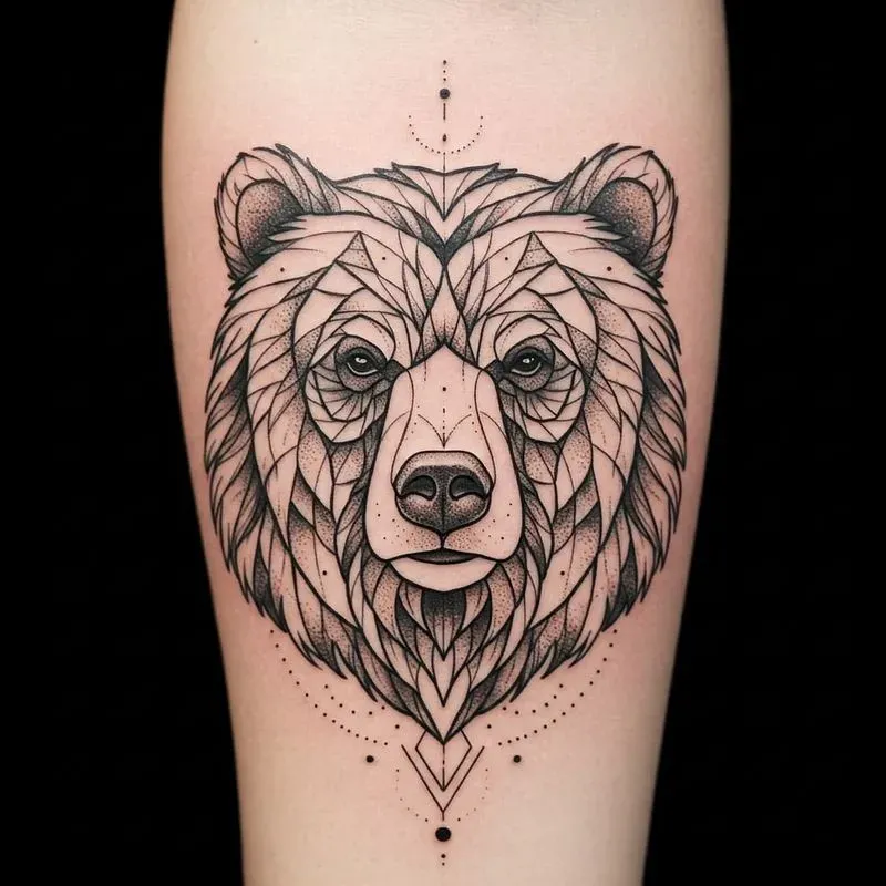 Geometric Line Tattoo Art