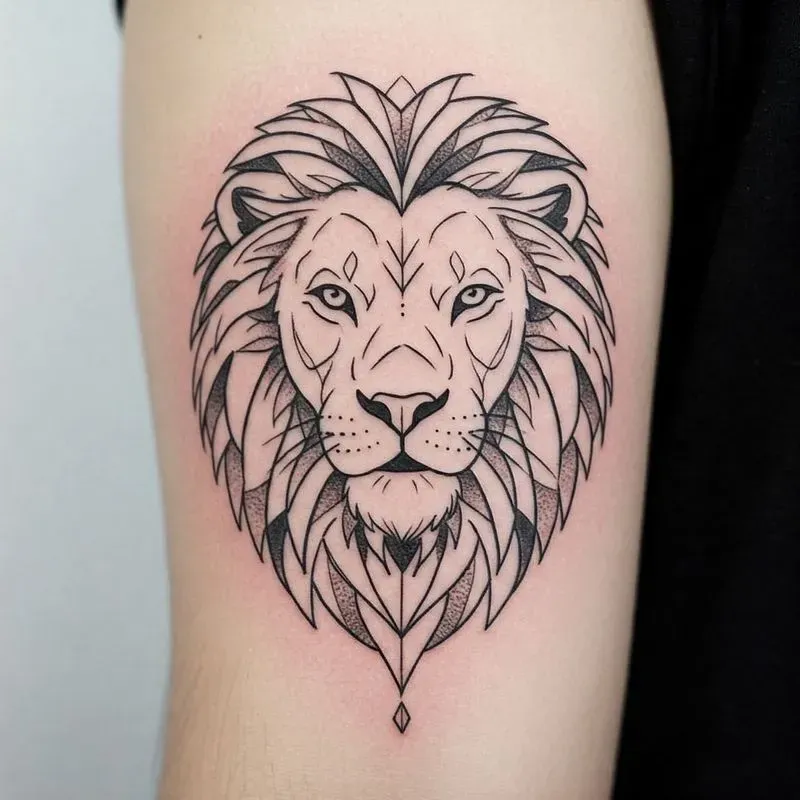 Geometric Line Tattoo Art