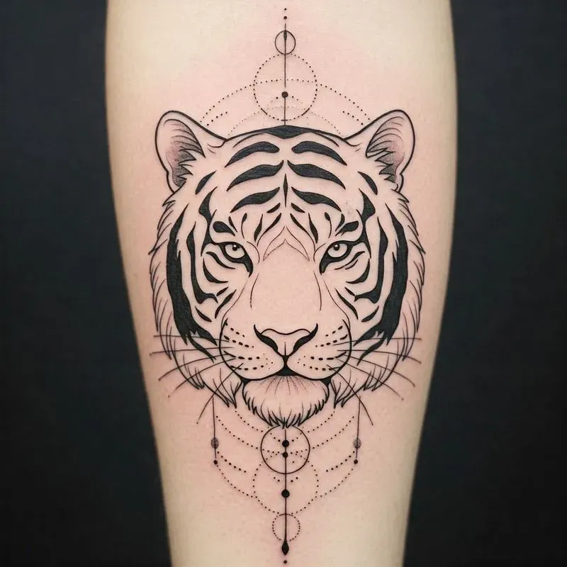 Geometric Line Tattoo Art