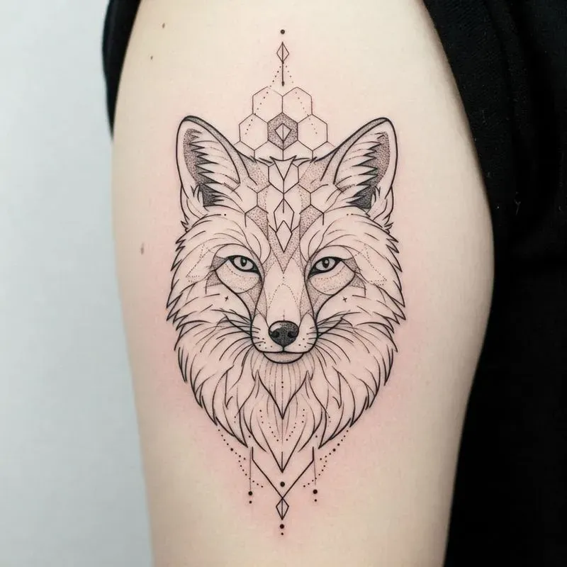 Geometric Line Tattoo Art