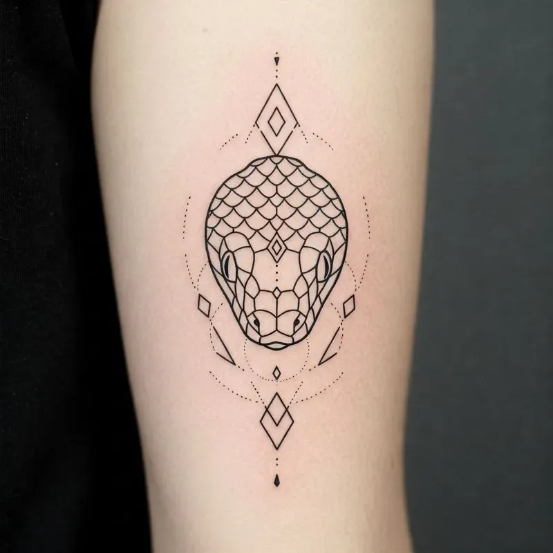 Geometric Line Tattoo Art