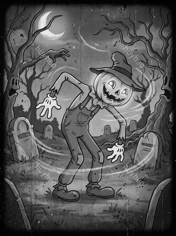 1930s Rubberhose Vintage Horror Art