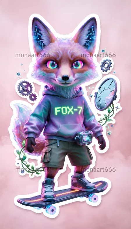 Surreal Mascot Sticker Tshirt Designs