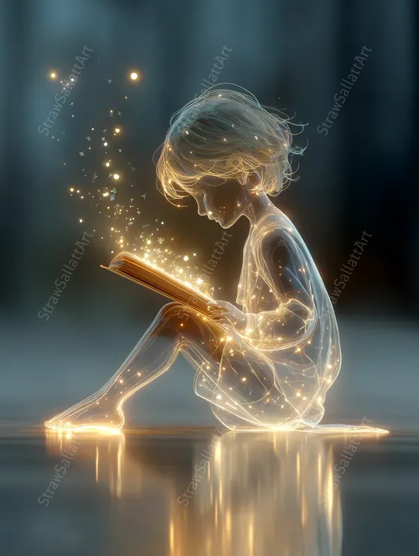 Neon Fantasy Line Art Illustration Style