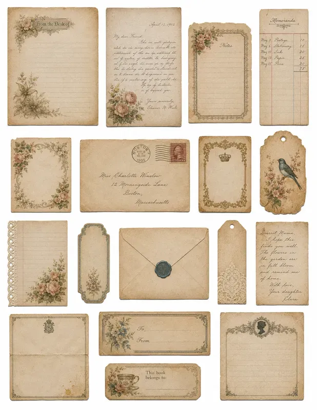 Junk Journal Ephemera Generator