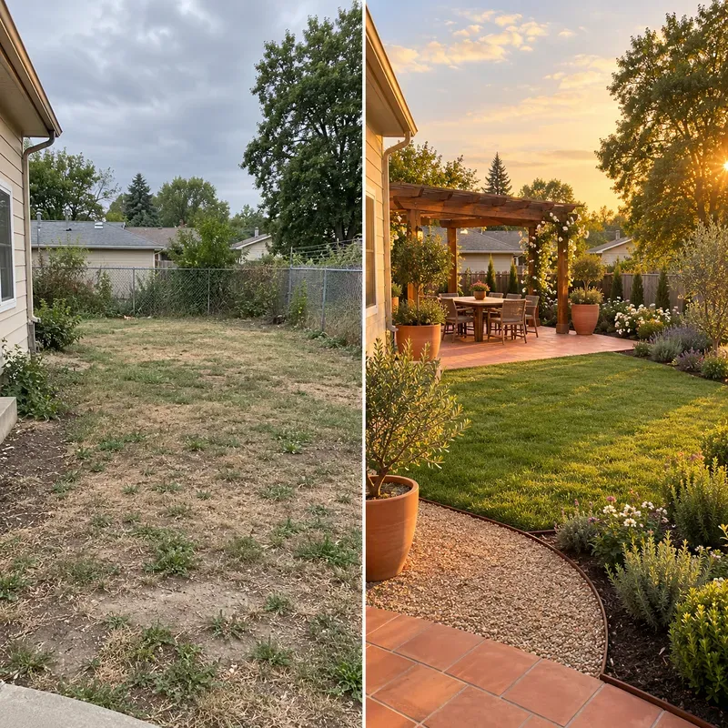 Backyard Landscaping Before After Photos