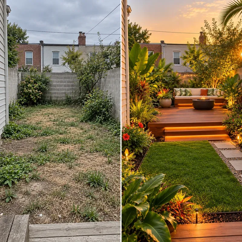 Backyard Landscaping Before After Photos