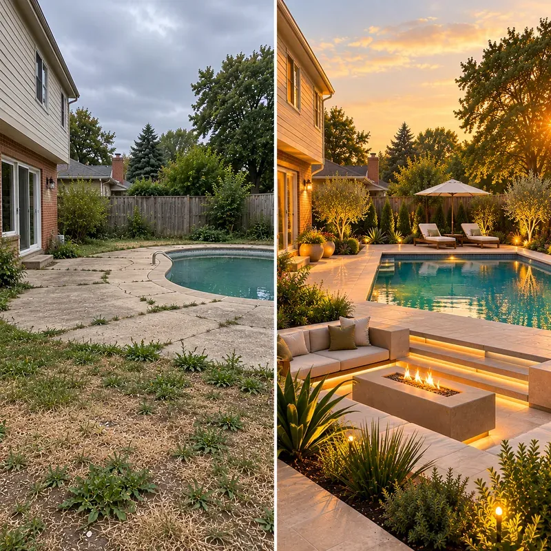 Backyard Landscaping Before After Photos