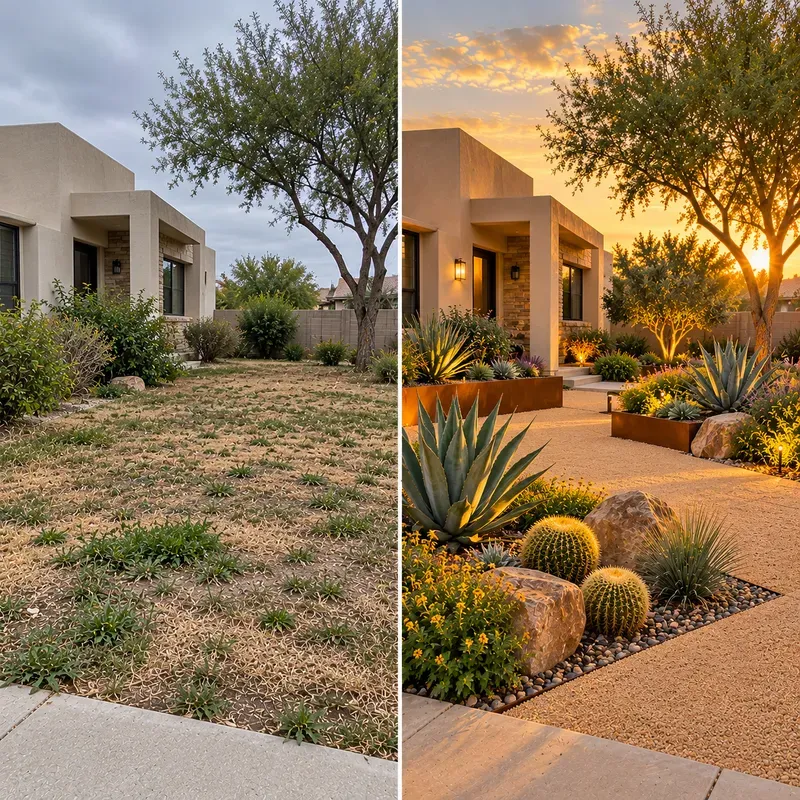 Backyard Landscaping Before After Photos