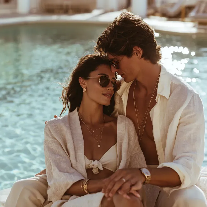 Minimalist Poolside Lifestyle Visuals