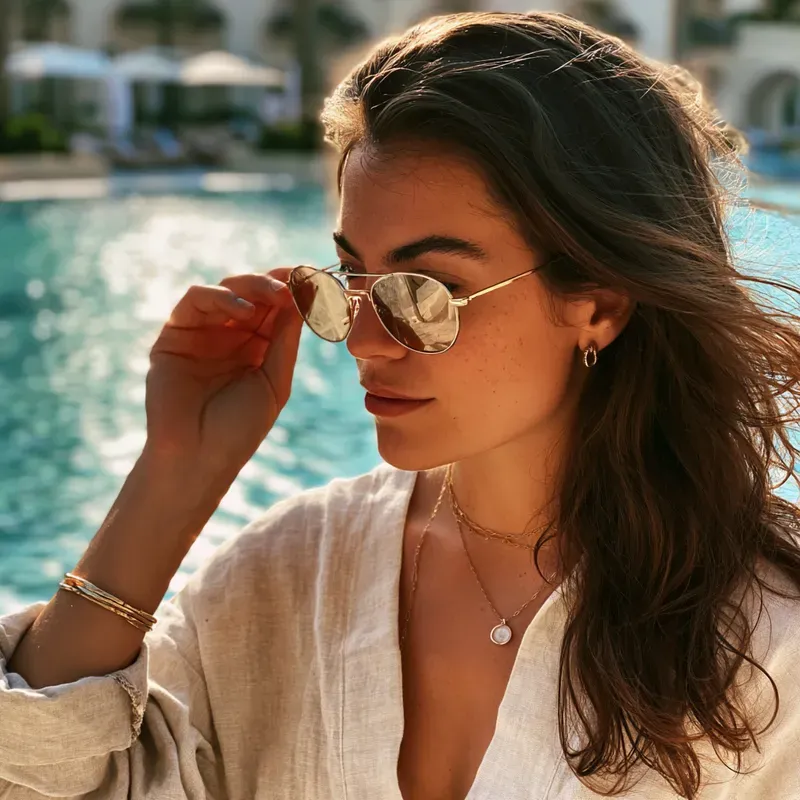 Minimalist Poolside Lifestyle Visuals