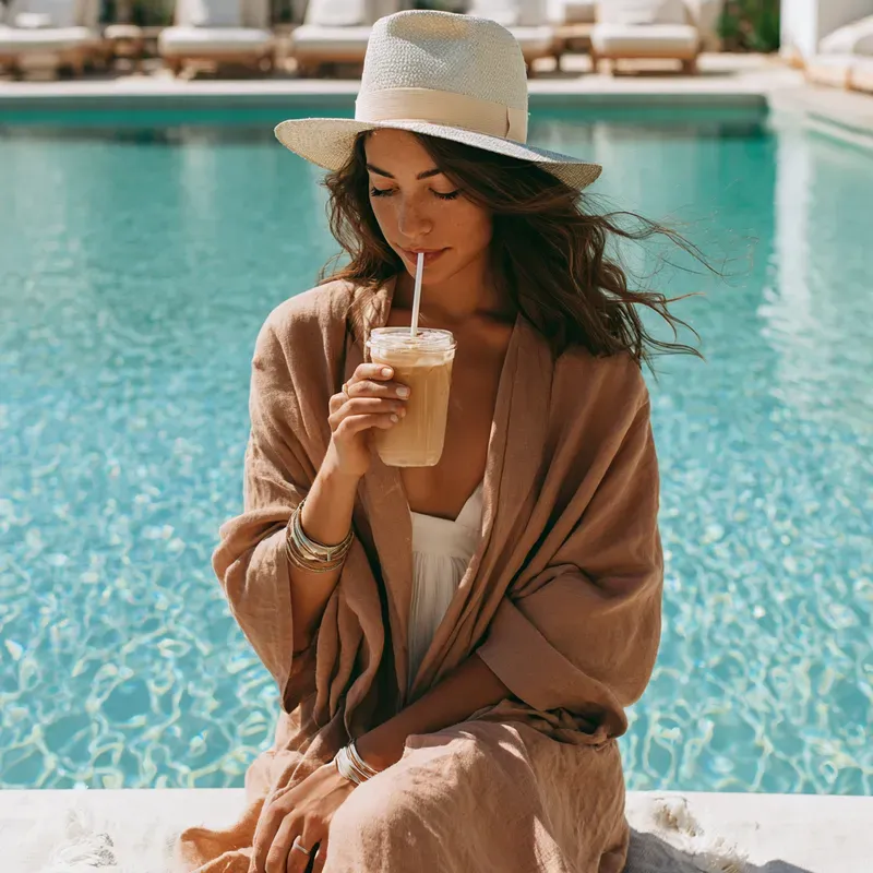 Minimalist Poolside Lifestyle Visuals