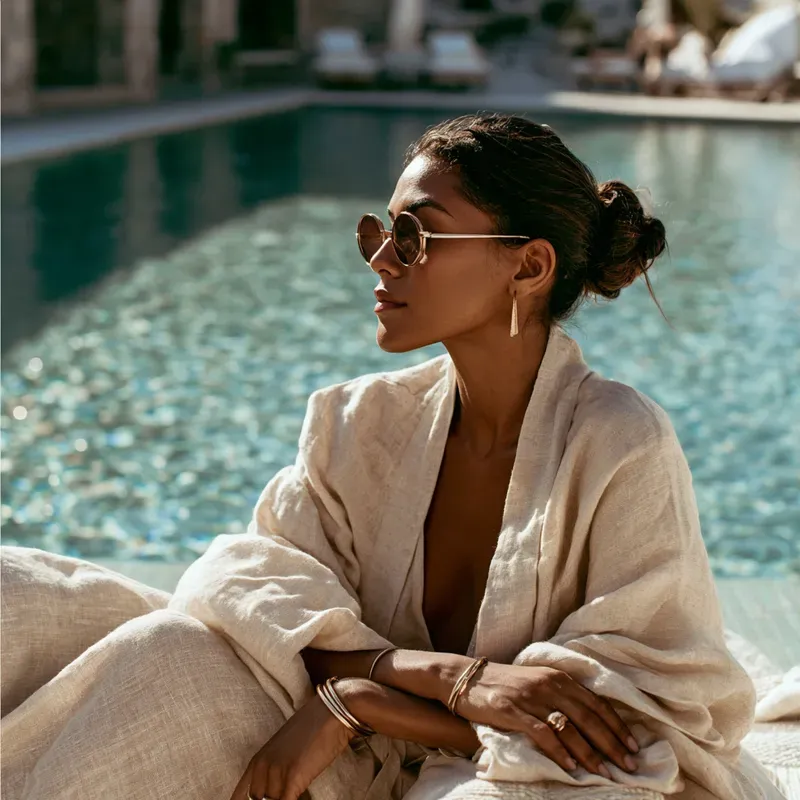 Minimalist Poolside Lifestyle Visuals