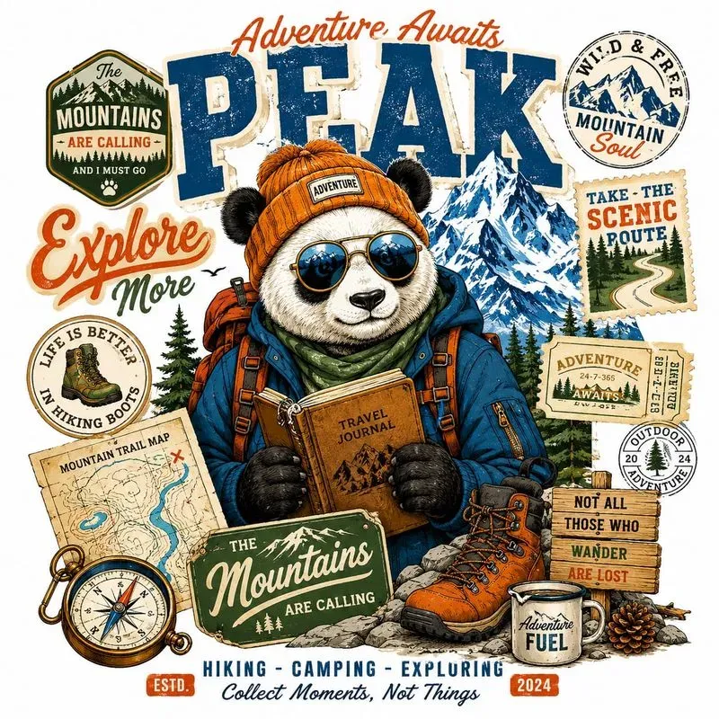 Vintage Travel Collage Tee Generator
