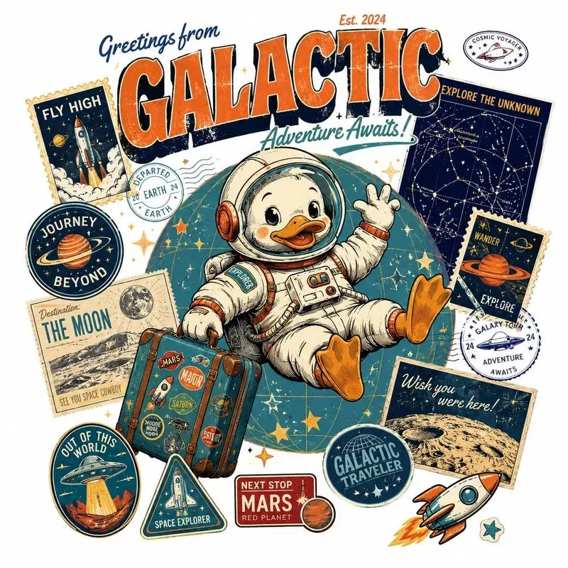 Vintage Travel Collage Tee Generator