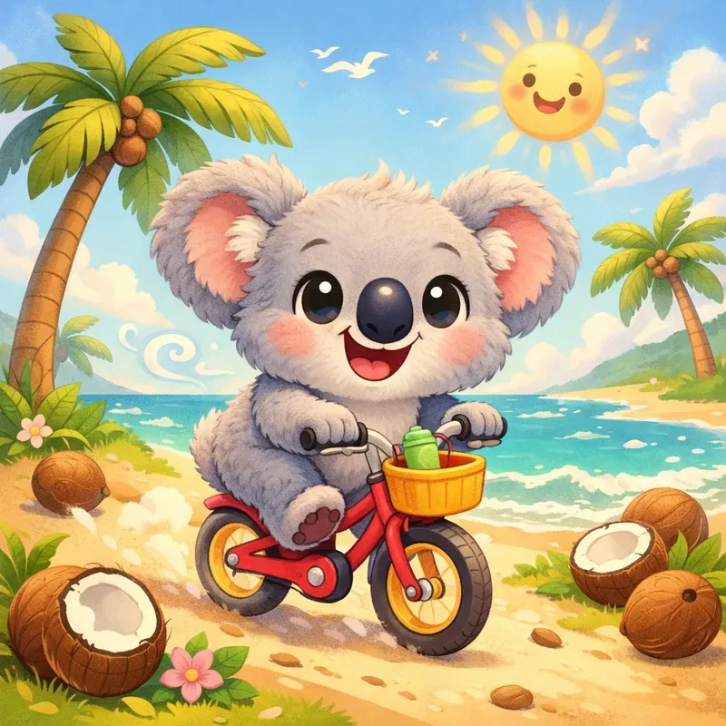 Cute Adventure Animals In Whimsical