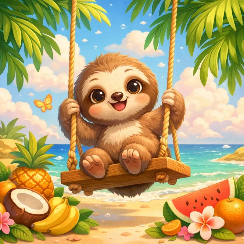 Cute Adventure Animals In Whimsical