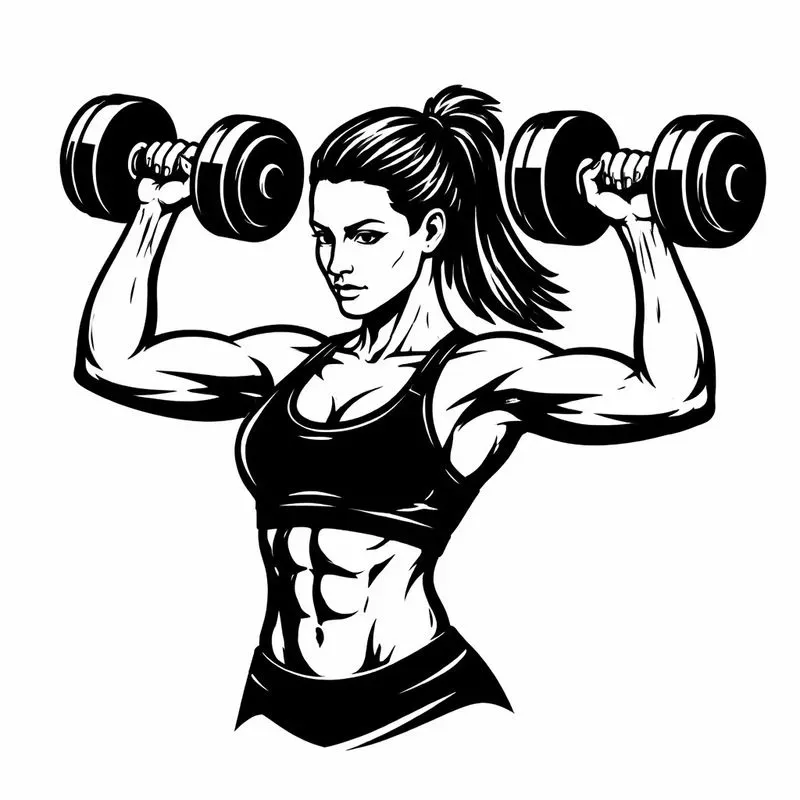 Black White Gym Character Art