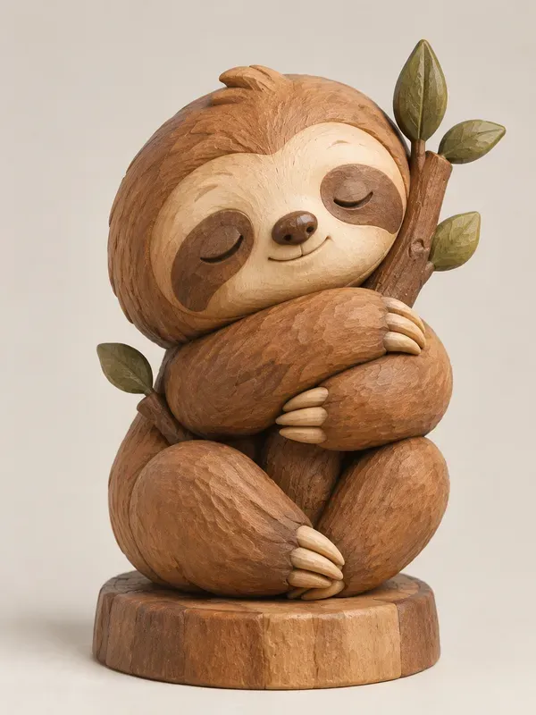 Wooden 3D Character Sculptures