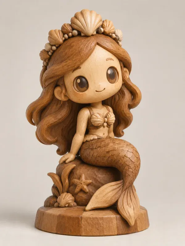 Wooden 3D Character Sculptures