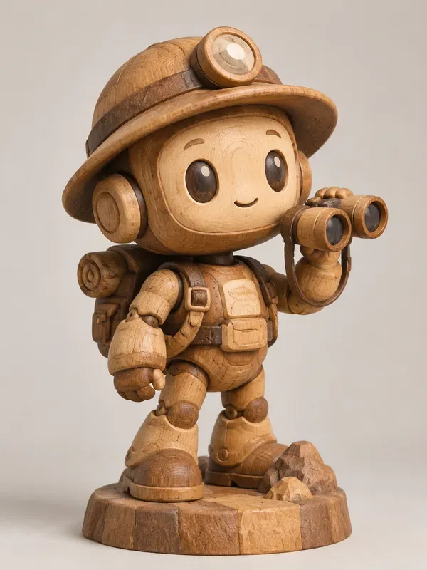Wooden 3D Character Sculptures