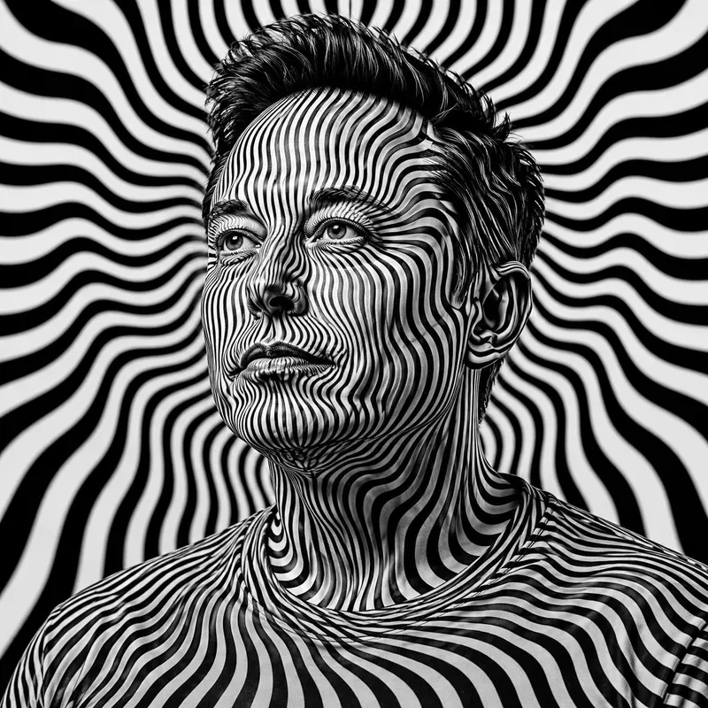Optical Illusion Icon Portraits