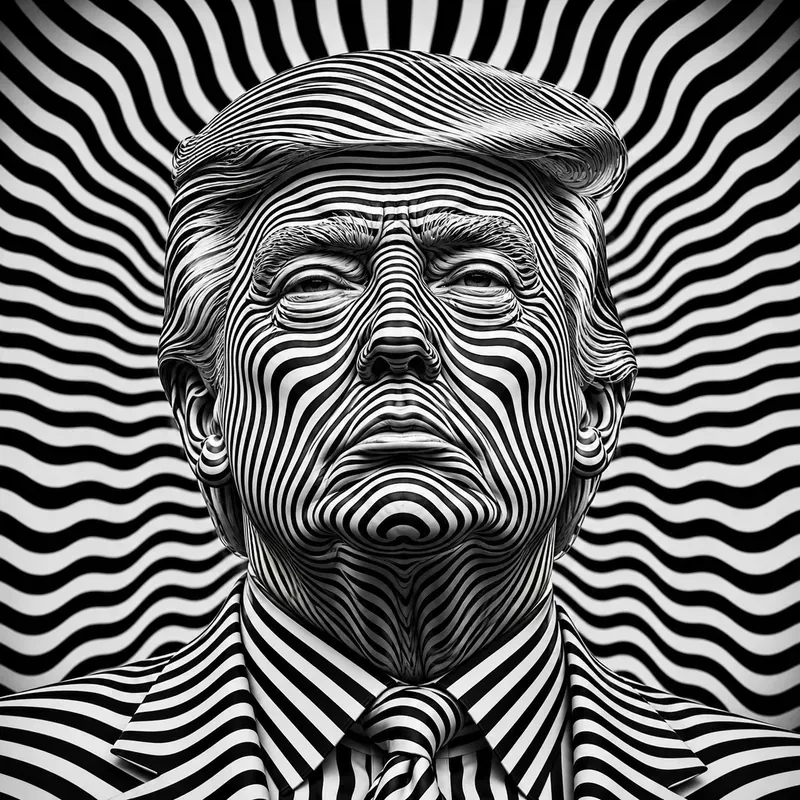 Optical Illusion Icon Portraits