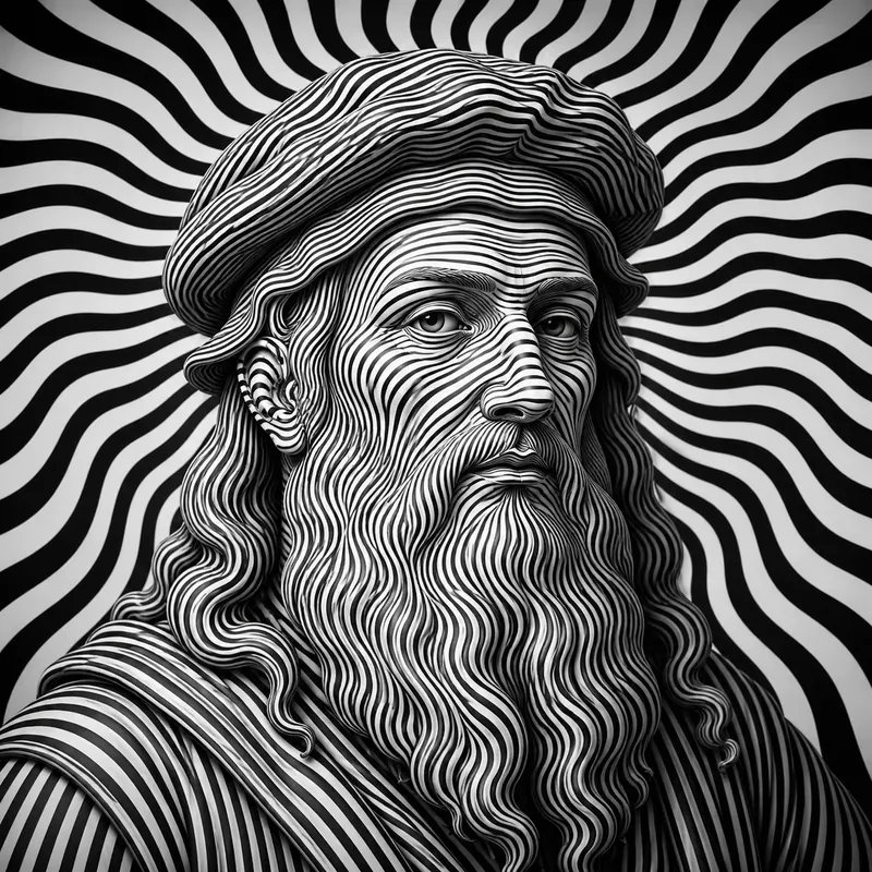 Optical Illusion Icon Portraits