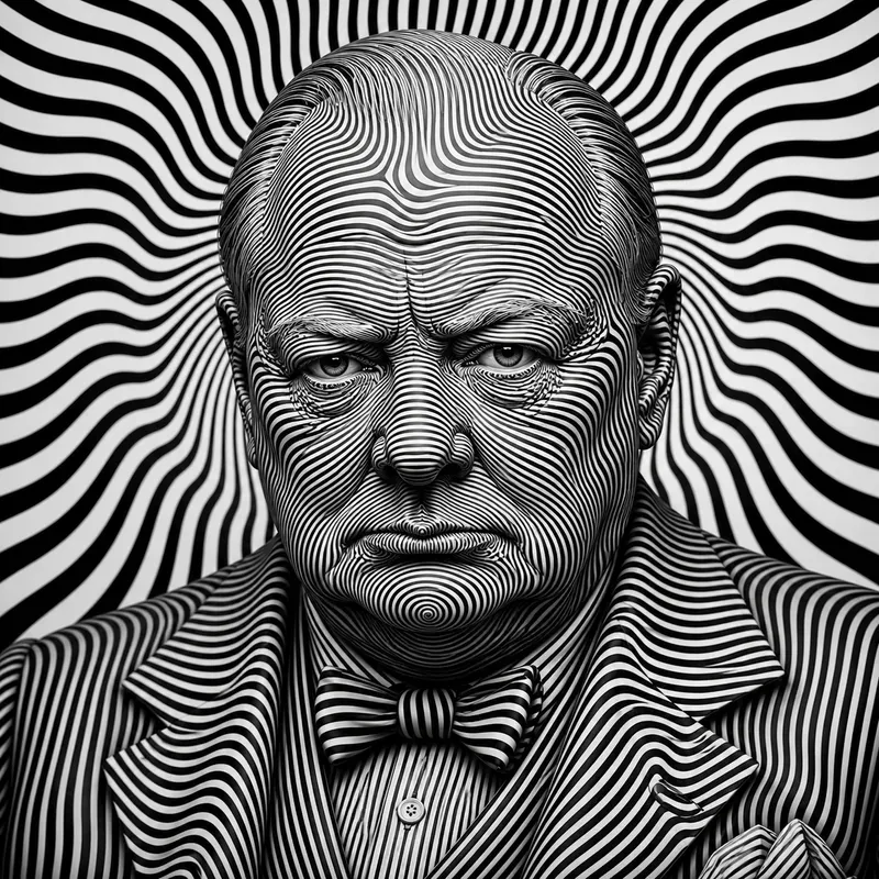 Optical Illusion Icon Portraits