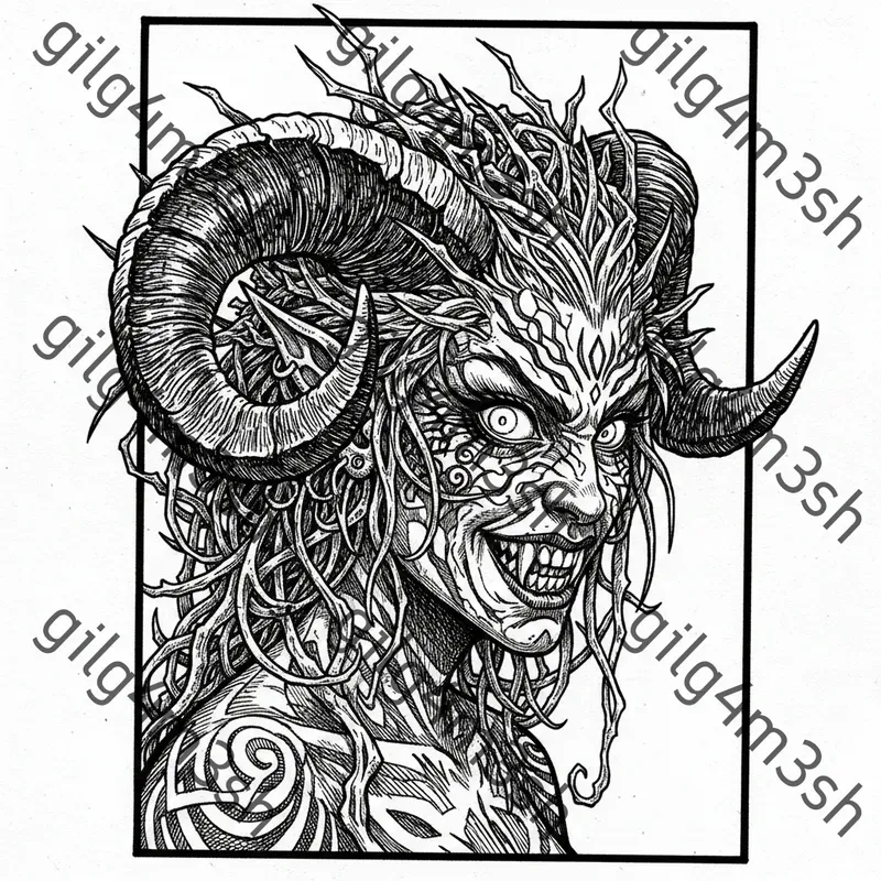 Dark Fantasy Engraving Portraits