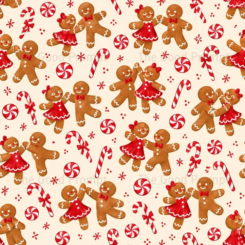 Seamless Christmas Wrapping Pattern Art