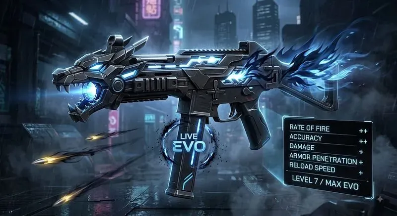 Cyberpunk Dragon Mythic Gun Skin Art