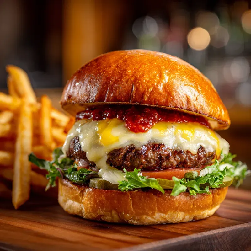 Photorealistic Burger Fast Food Photos